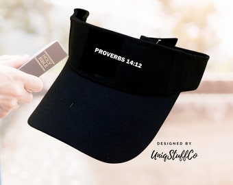 Visera con citas bíblicas - Visera para exteriores - Diseñada e impresa en EE. UU. - Talla única - Visera con citas bíblicas III