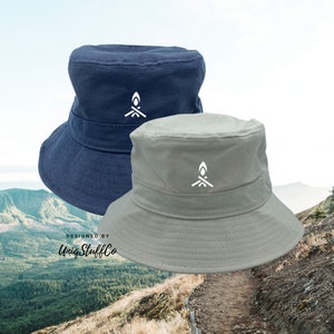 CampFire Cotton Bucket Unisex Hat Trendy Outdoor Summer Beach Urban Leisure  Everyday Hats Hot Fun Summer Beach Vacation Headwear Bucket Hat