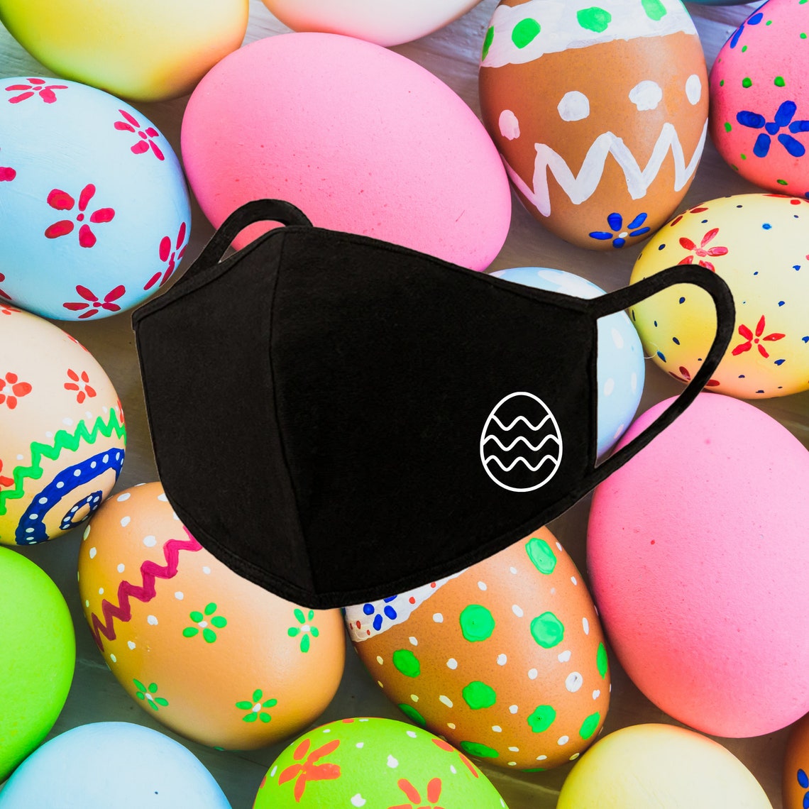 Easter Face Mask Easter egg Face Mask Happy Easter Face Etsy