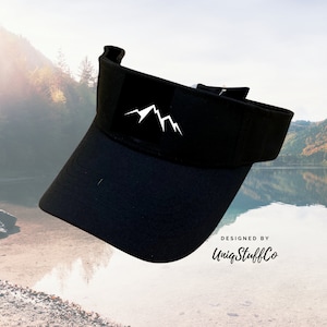 Mountain sun Visor Hat for Outdoor - Sun Visor - Outdoor Visor - Designed and Printed in USA -  One Size For All