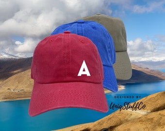 Personalize Initial Baseball Cap Dad Hat Low Profile Cotton Hat Unisex Cap - Perfect for Outdoor - Daily Outdoor Hat - One Size fits All