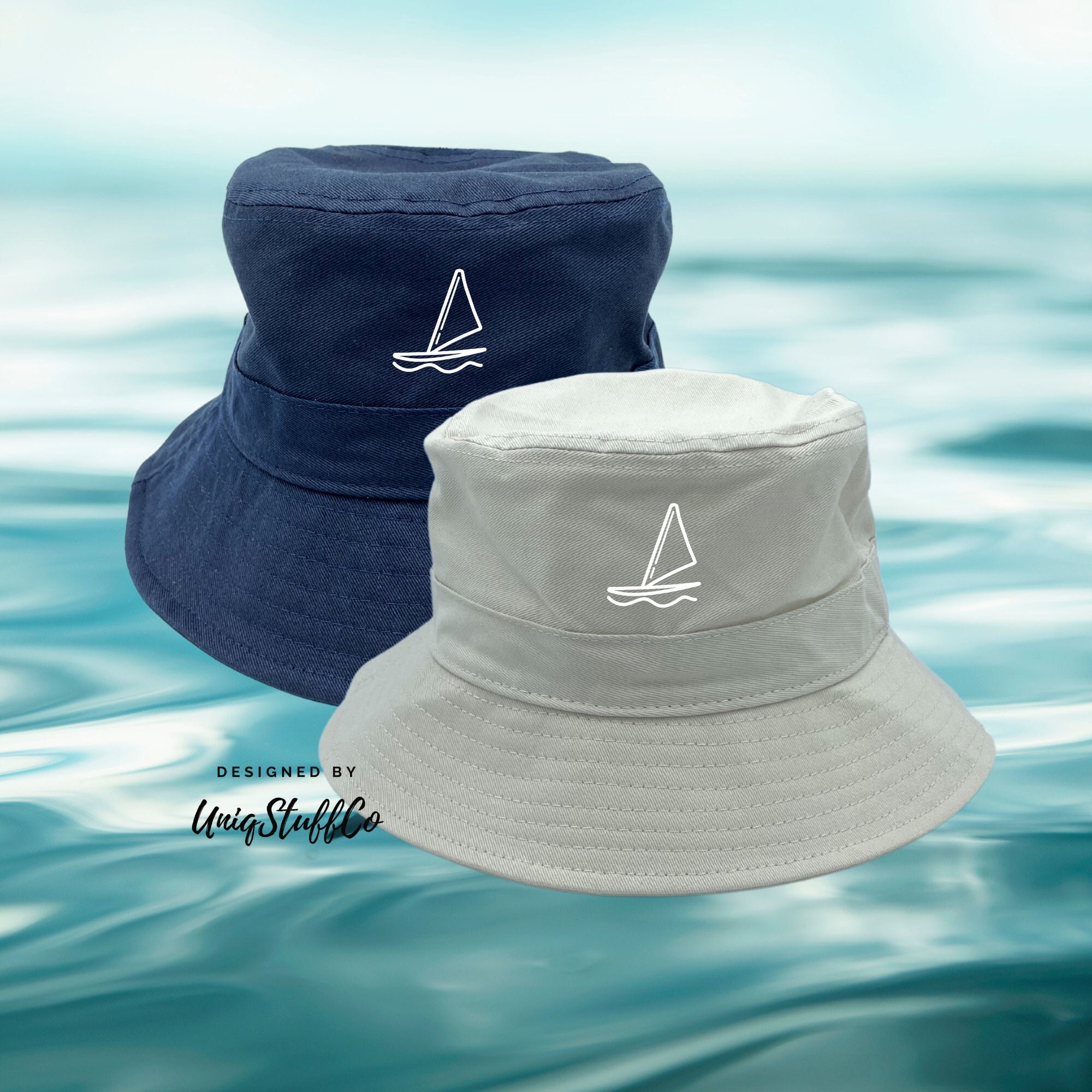 SAILBOAT bucket hat with strings – by Green Cotton COM