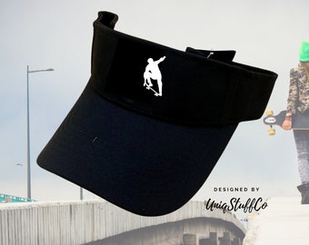 Skateboard Sun Visor Hat for Outdoor - Sun Visor - Outdoor Visor - Designed and Printed in USA -  One Size For All - Skateboard Hat 3