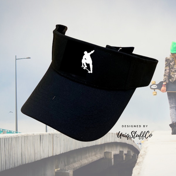 Skateboard Sun Visor Hat for Outdoor - Sun Visor - Outdoor Visor - Designed and Printed in USA -  One Size For All - Skateboard Hat 3