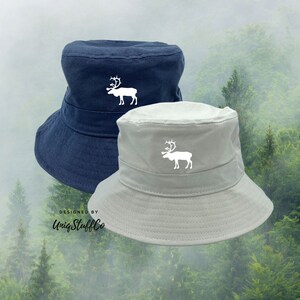 Cerf 2 chasse coton seau unisexe chapeau à la mode en plein air été plage urbain loisirs chapeaux de tous les jours chaud été plage vacances chapeaux seau