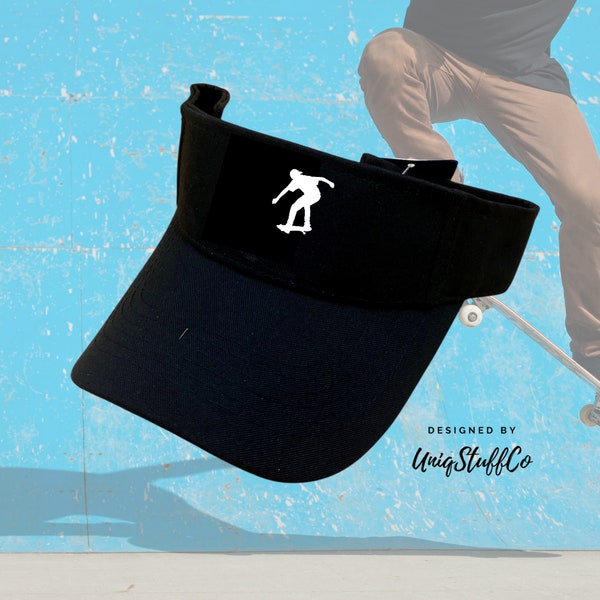 Skateboard Sun Visor Hat for Outdoor - Sun Visor - Outdoor Visor - Designed and Printed in USA -  One Size For All - Skateboard Hat