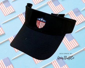 Visera para el sol de EE. UU. - Sombrero para exteriores - Visera para el sol - Visera para exteriores - Diseño e impresión en EE. UU. - Talla única - Visera para el sol de EE. UU.