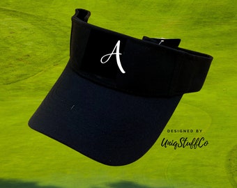 Alphabet Initial Personalized customized Sun Visor Just For you and your family - Custom Visor for kids - One Size For All