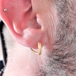Octopus Tentacle Stud Earring in 925 Sterling Silver with 18k Gold Plating · Nautical Statement Earring