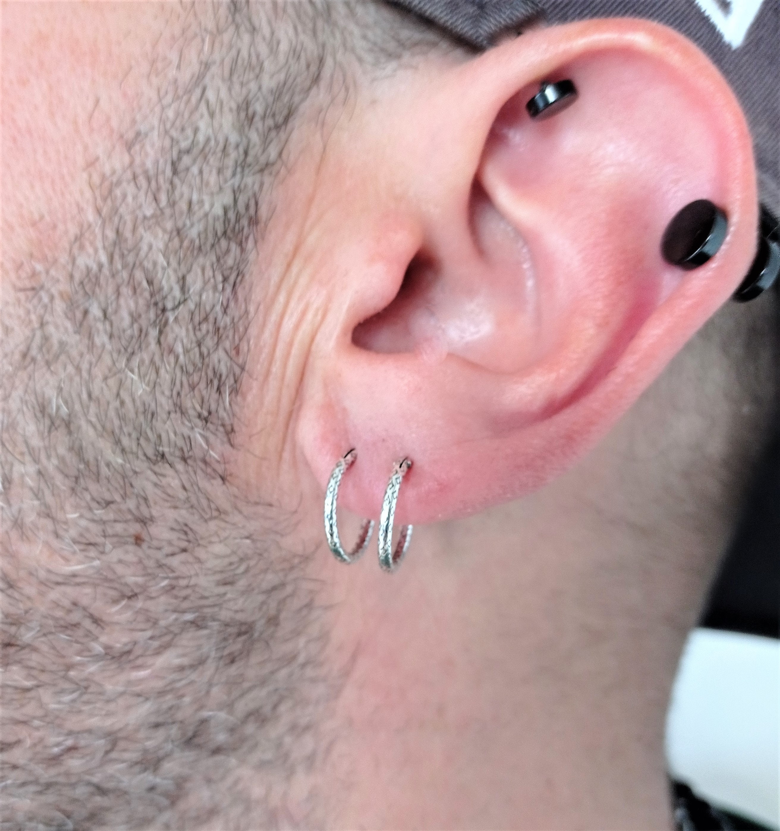 ANTIDOTE BUYERS CLUB - ENGRAVED HOOP EARRING (SINGLE