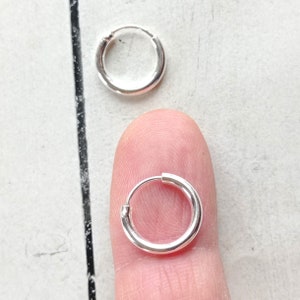 Klassieke sterlingzilveren oorringen, diameter 16 mm, dikte 2,5 mm, tijdloze stijl
