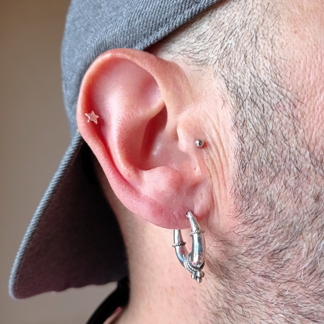 6G Sterling Silver Hoop Earrings Extra Thickness 24 Mm Outer