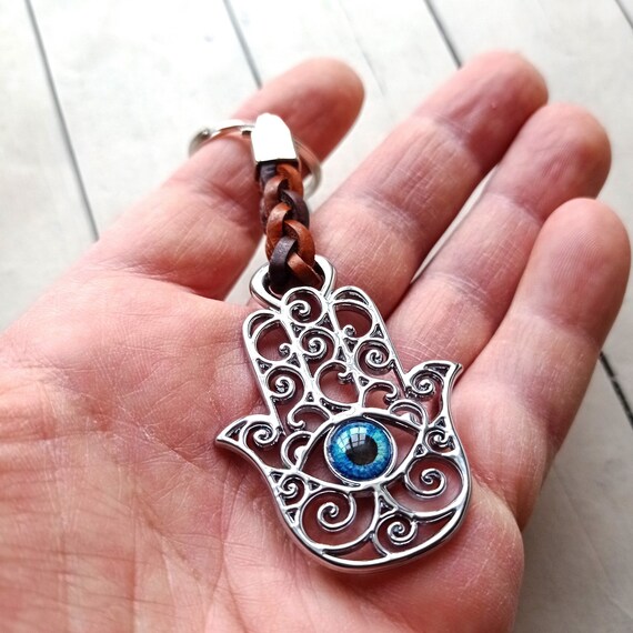 Hamsa hand talisman keychain with eye talisman good