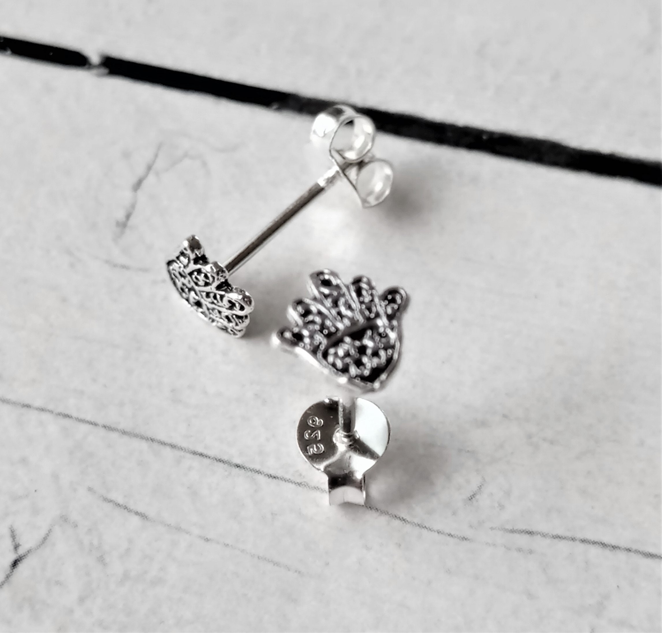 Orecchini a bottone Moissanite in vero colore D per donna Orecchini