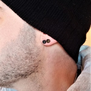 Orecchino in acciaio da 6 mm di diametro · Perno in acciaio nero da 6 mm · Orecchino da 6 mm di diametro · Dilatatore falso da 6 mm