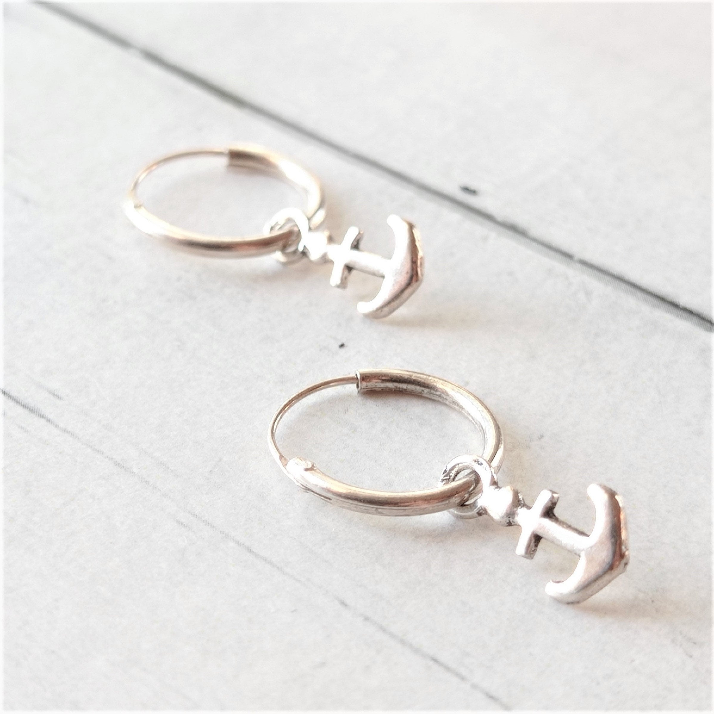 Orecchini Pendenti Con Ancora: Gioielli Nautici In Argento - Foto 11