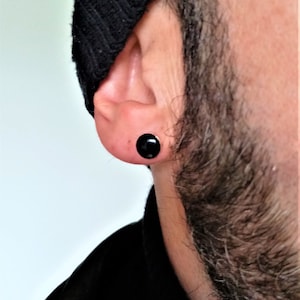 Orecchini in argento ONYX per uomo - Orecchino - Minimalista