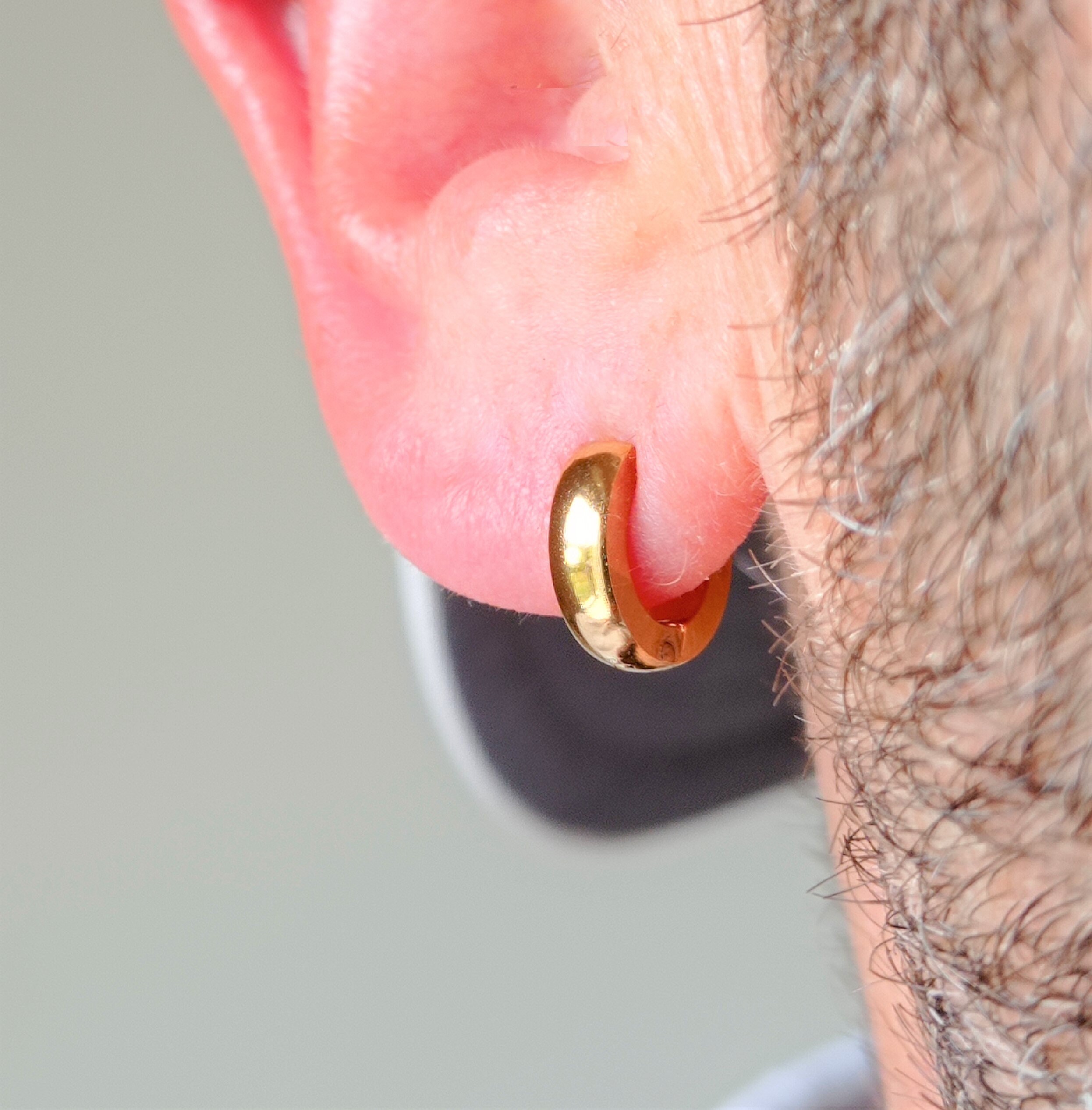 Orecchini a cerchio in acciaio inossidabile dorato, diametro 20 mm, acciaio inossidabile, acciaio legato, Acciaio inossidabile Acciaio legato