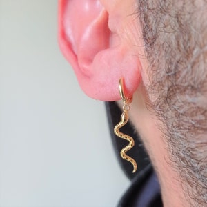 Creolen-Ohrring mit 18 Karat Gold-Finish auf Basis aus massivem Sterlingsilber