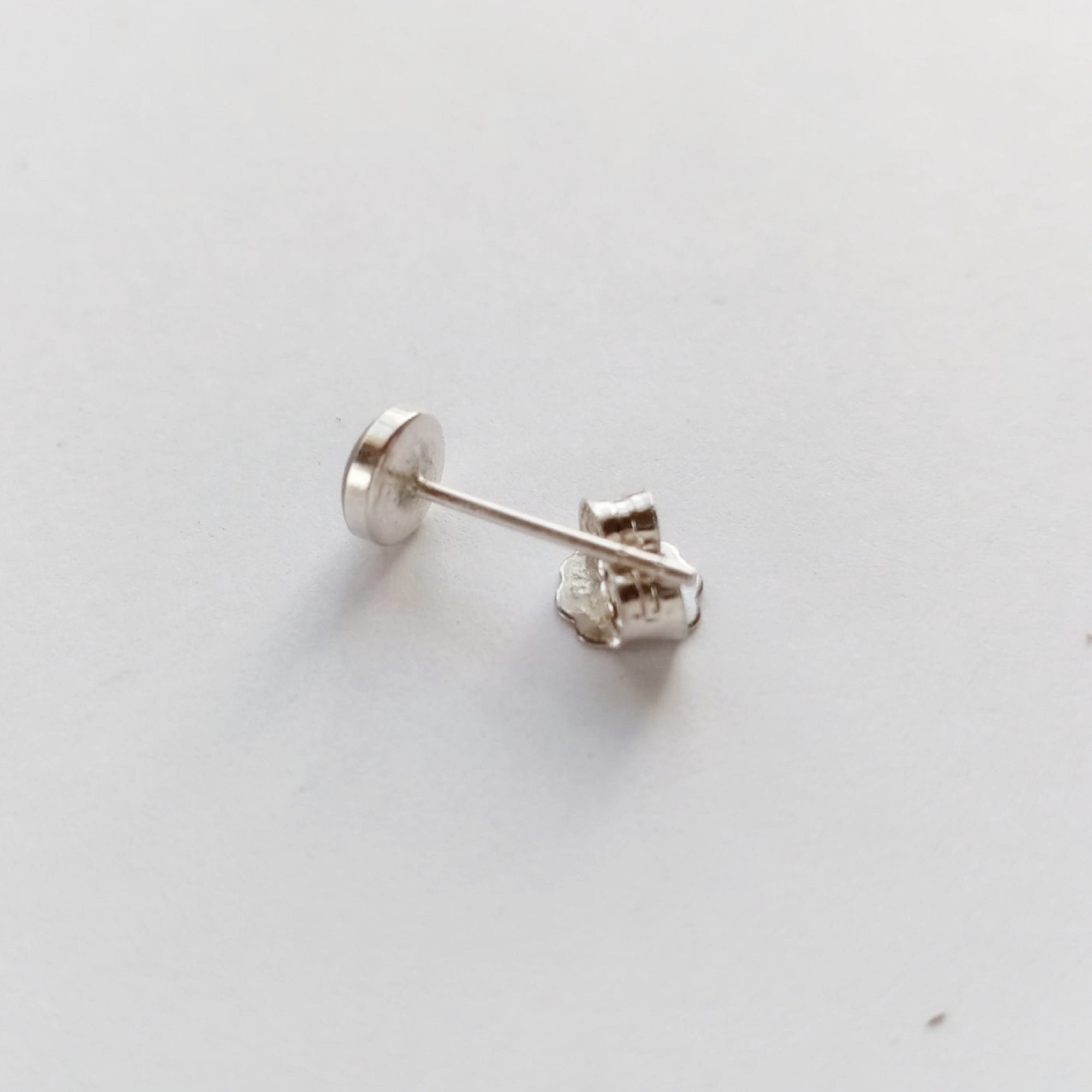 Orecchini a perno in argento sterling 925 fatti a mano, Pietra