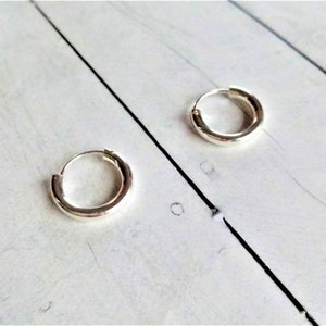 Silver hoop earring for men  · 925 Sterling Silver Guys Hoops 8G