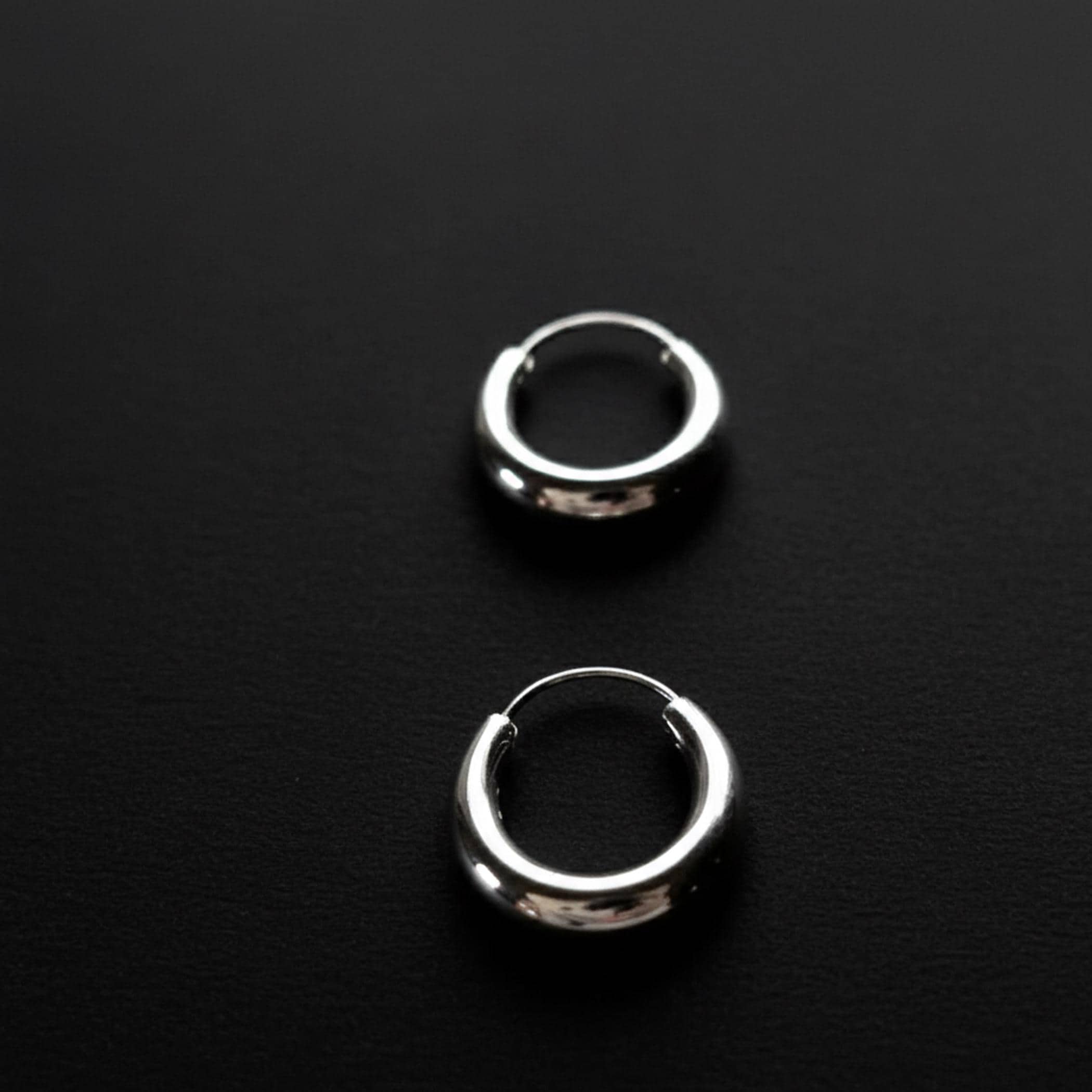 NKlaus Pair of Bali Ball Hoop Earrings 25 mm 925