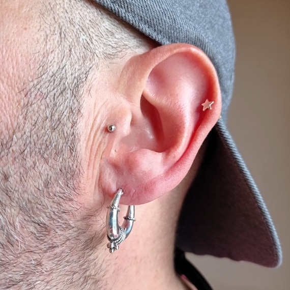 Men's 6 shop gauge hoop earrings