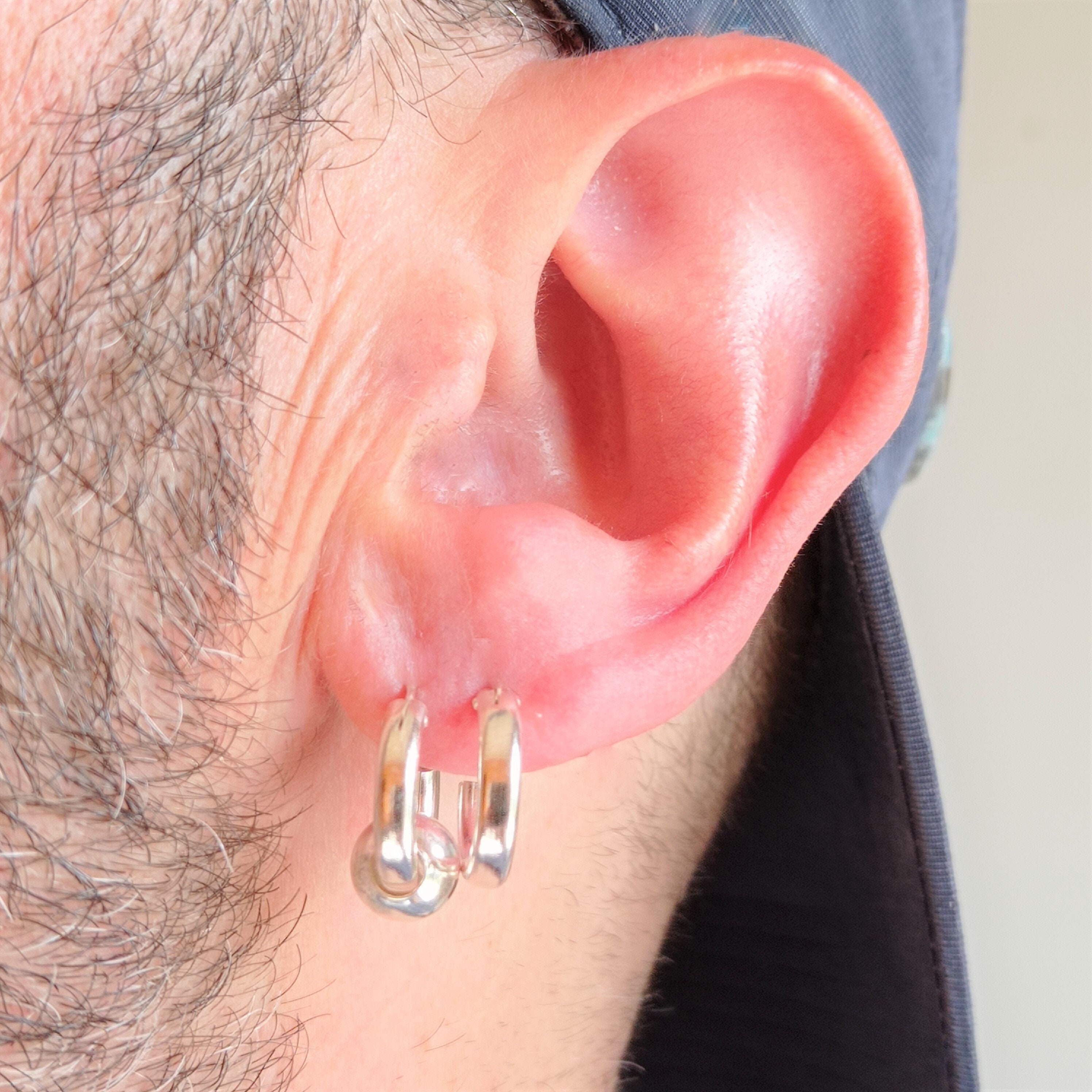 14mm Extra Wide 3mm Gauge Removable Dial Hoop Earring in