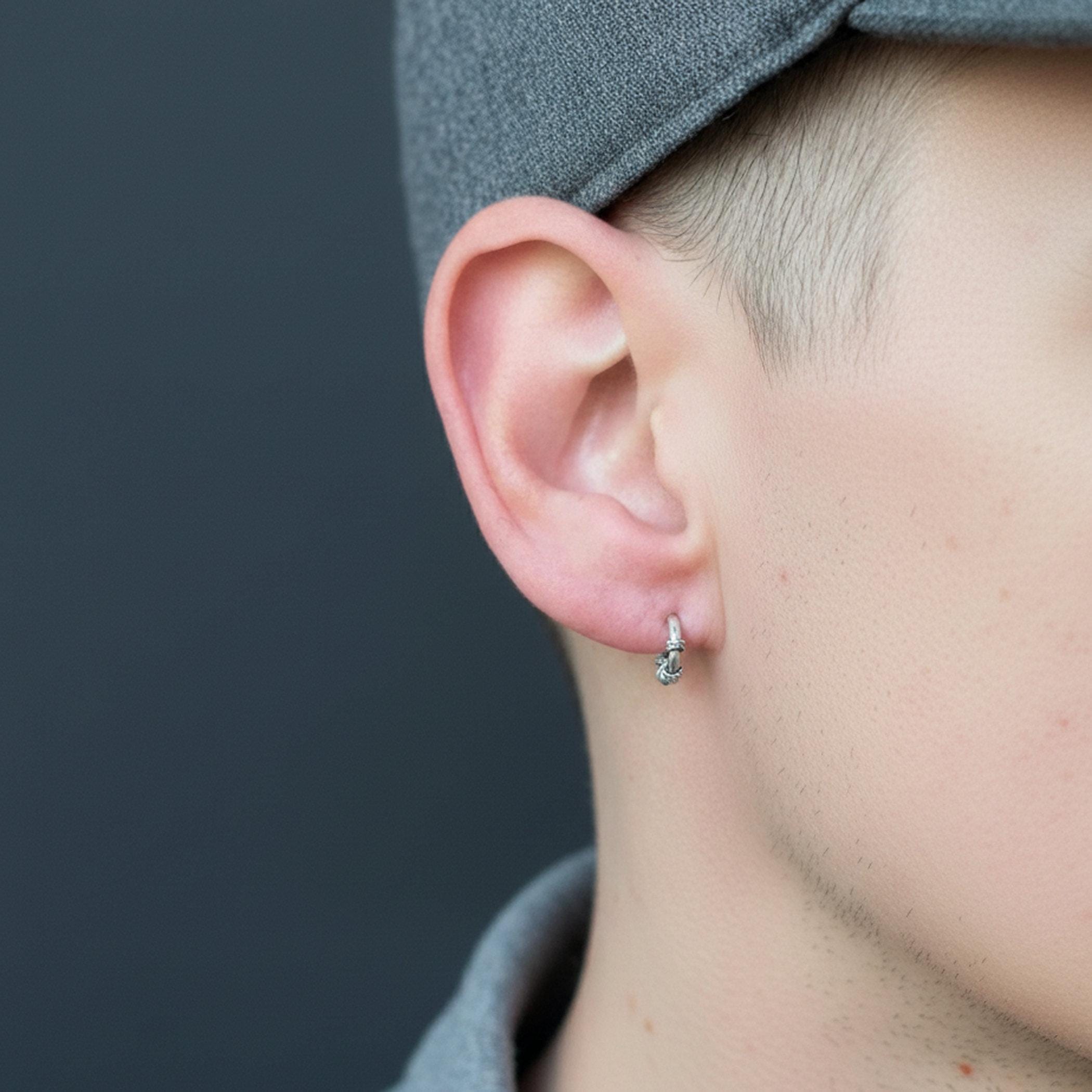 Filigree 925 Silver Hoop Earring, 9mm Diameter - Etsy