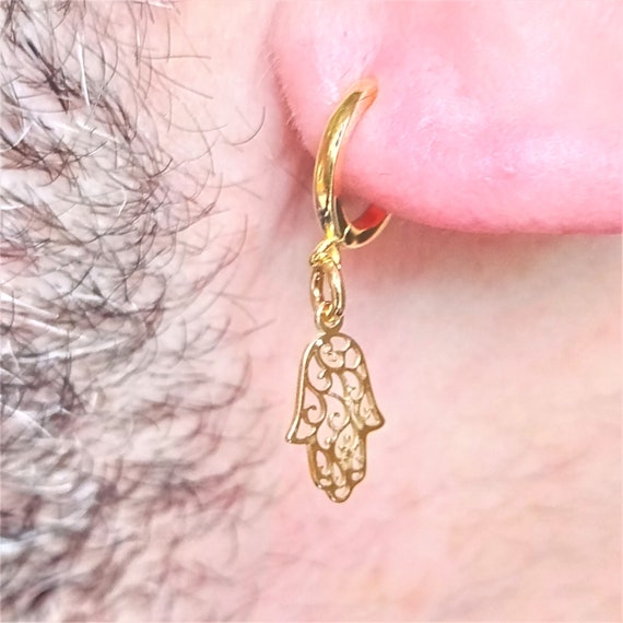 Hamsa hoop earrings best sale
