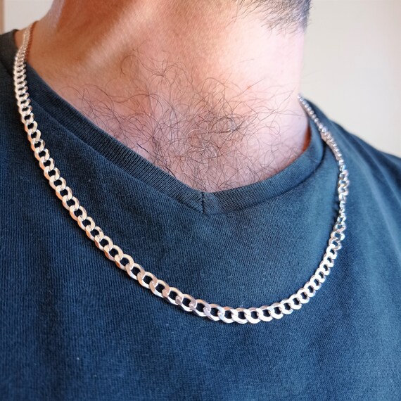 Extra long silver chain cheap necklace