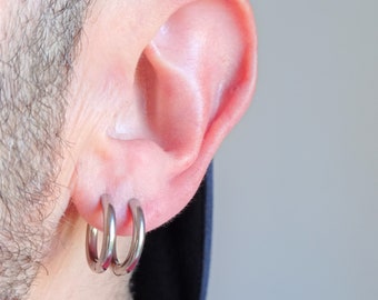 16 Mm Diameter Hoop Earring · 3 Mm Caliber 316 L Stainless 16 Mm Diameter Hoop Earring · 3 Mm Caliber 316 L Stainless