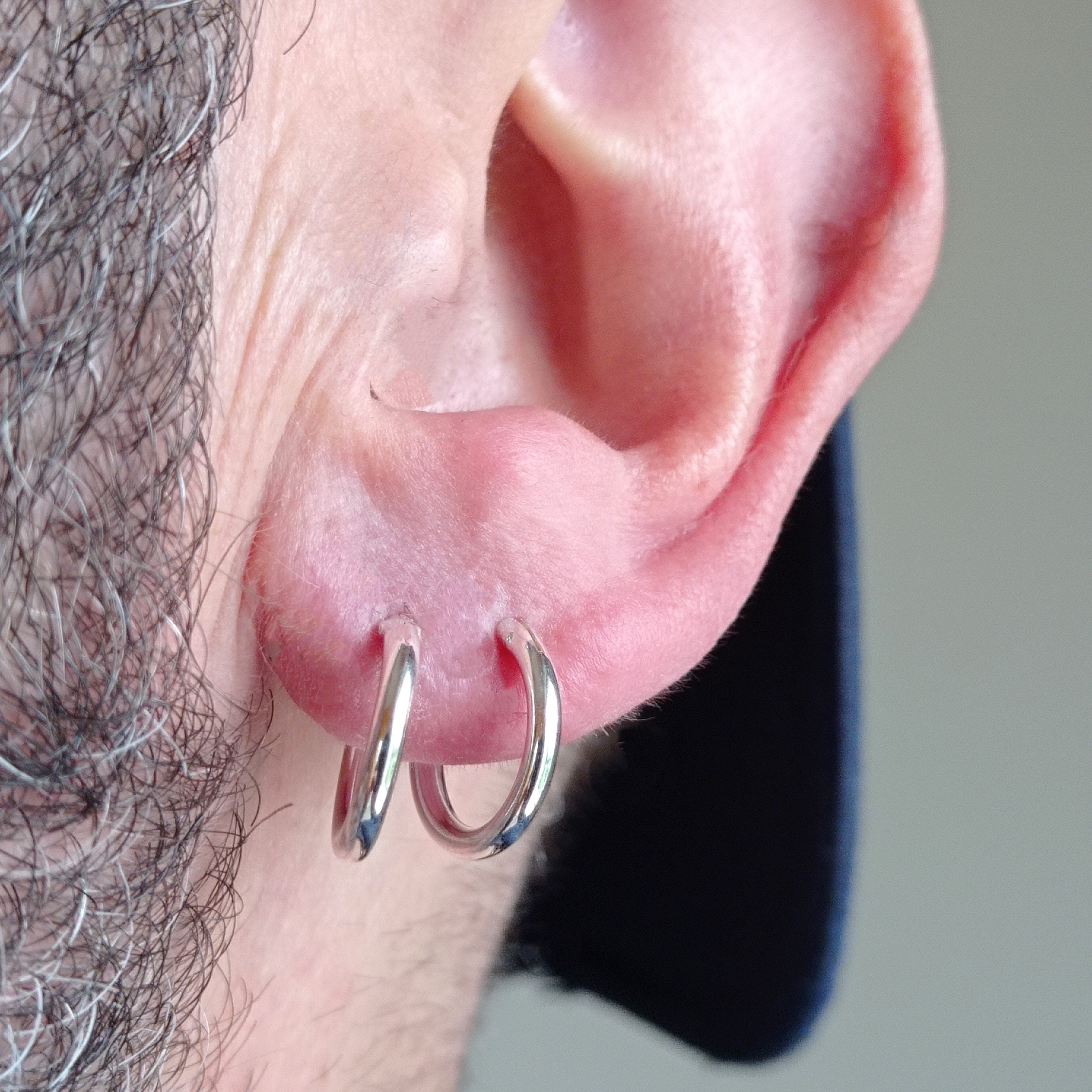 Classic Sterling Silver Hoop Earrings, 16mm Diameter, 2.5mm
