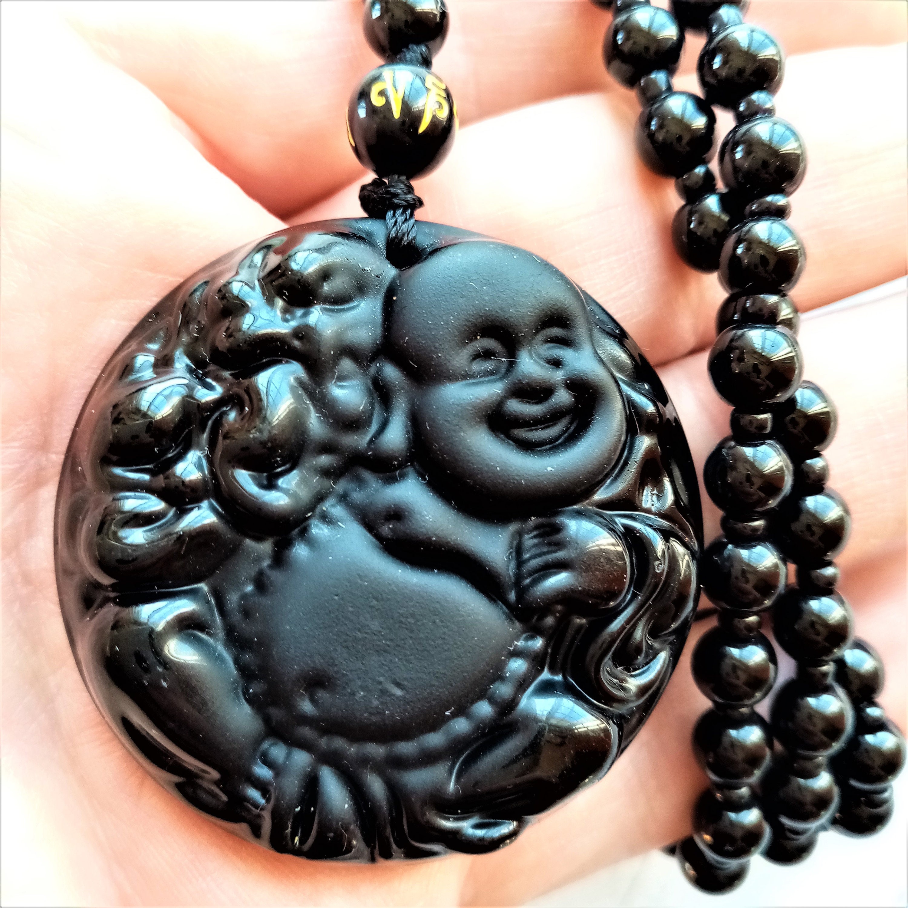 Black Onyx Buddha Pendant