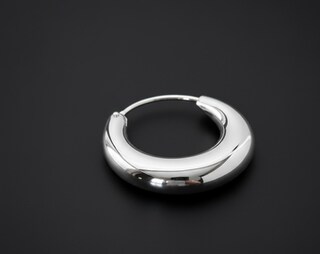 TreasureBay - Orecchini A Cerchio Ovali In Argento Sterling 925, Misura 60x5 Mm. Chiusura A Scatto Sicura, Presentati In Elegante Scatola Regalo. Perfetti Per Ogni Occasione.