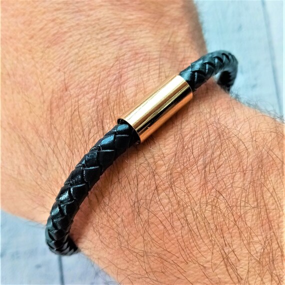 Spartan Stainless Steel Spacer Men's Macrame Black Beaded Bracelet - Ephori  London - Luxury custom natural stone beaded bracelets