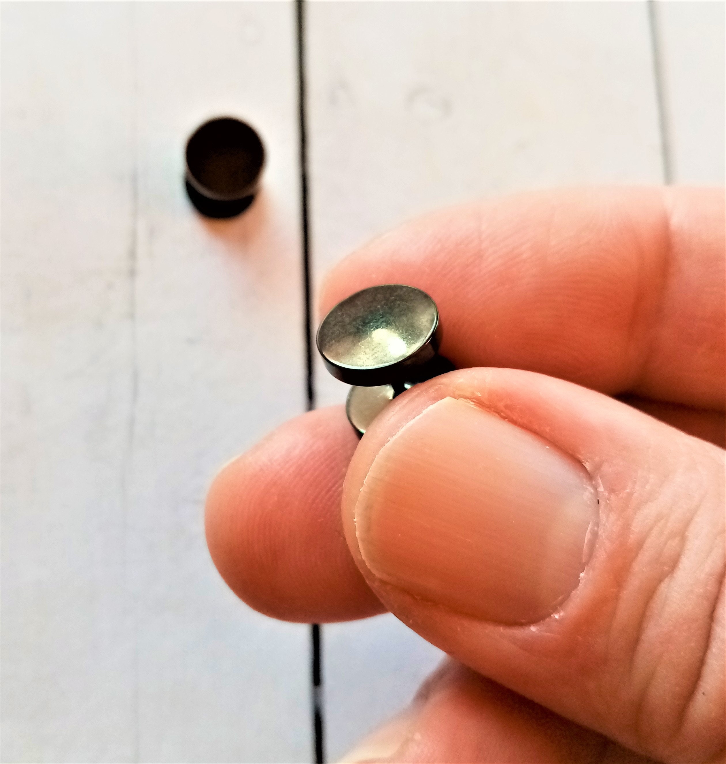 Black circle earring for men / Circle earring / Black stud / Etsy