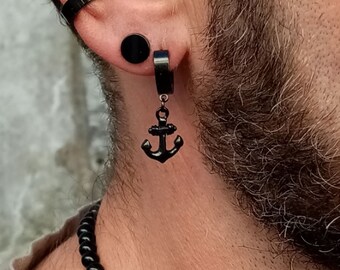 Diamday 6 Paires Boucles Oreilles Acier Inoxydable Noir - Clous Créoles Punk Pour Hommes Et Femmes