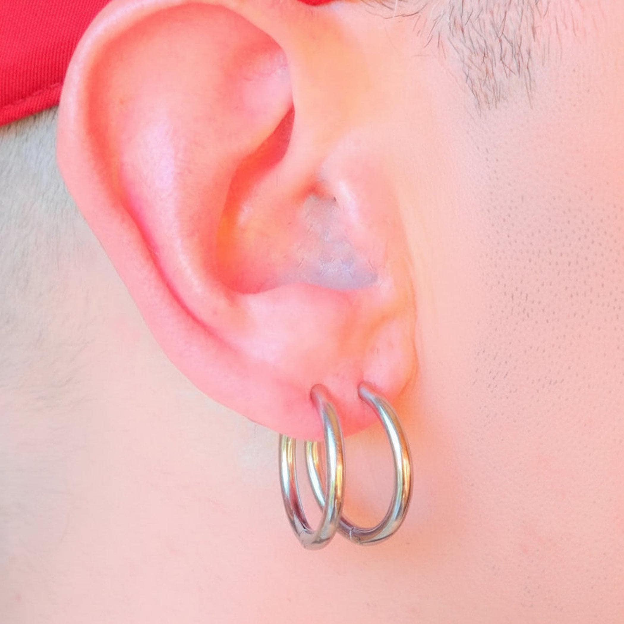 Orecchini Cerchio Acciaio Tube 6 Mm | Re Artù Gioielli