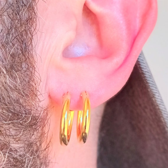Orecchini A Cerchio Torti Placcati Argento 20 Mm - Philip Jones Jewellery