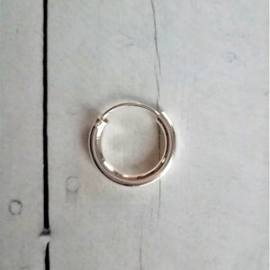 Silver hoop earring for men