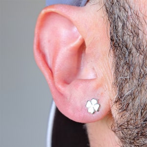 Sterling Silver Clover Earring Symbol of Good Luck