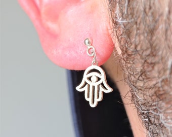 Silverly Collana con Mano di Hamsa in Filigrana d'Argento 925 per Donna | Ciondolo in Argento Sterling a Forma di Mano di Fatima con Catena a Maglie da 18 Pollici | Collana