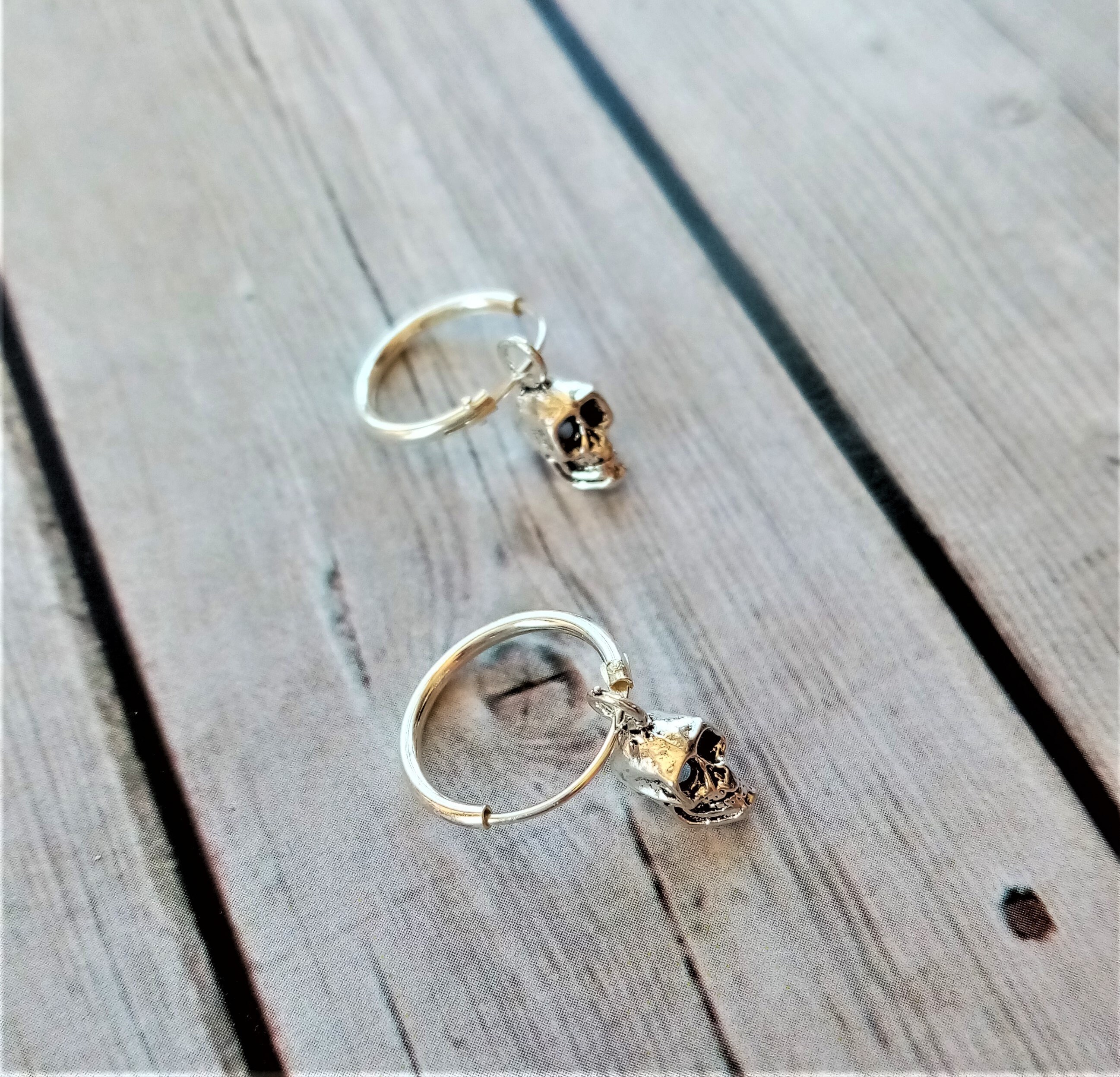 Design Spoo | Martello di Thor con teschio, collana da motociclista vichingo | Ciondolo a catena in argento vintage 925
