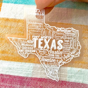 CLEAR Texas Sticker