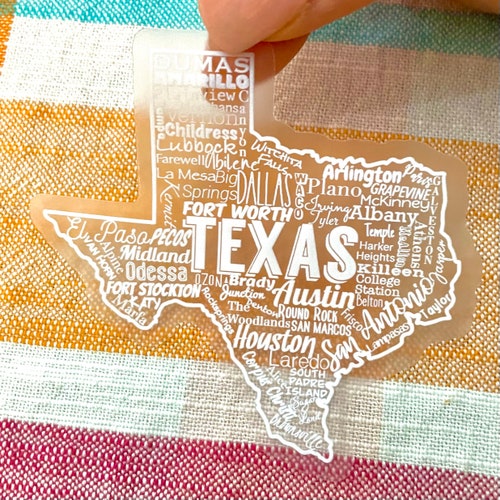 Texas Sticker Texas State Sticker Bumper Sticker Single Die Etsy