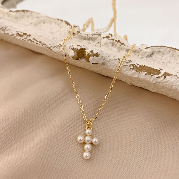 Chain with Pearl Cross Charm