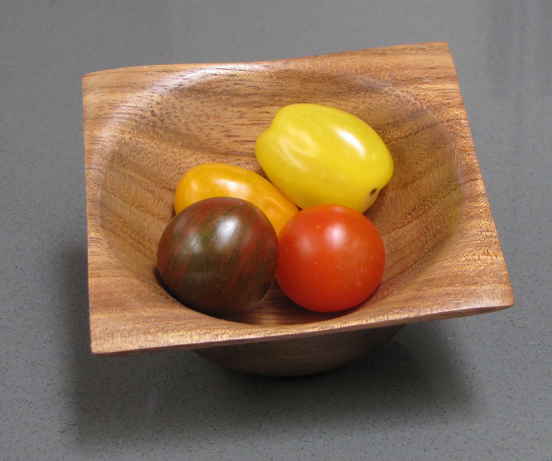 Square decorative wooden bowls 7 and 9 small Etsy