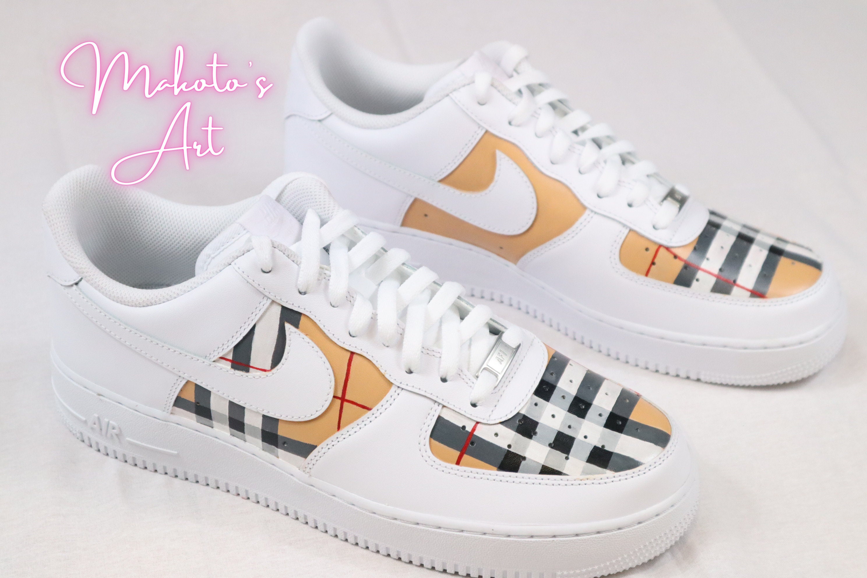 custom air force 1 burberry