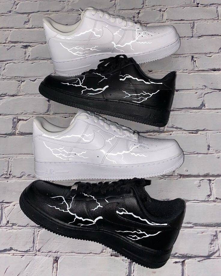 black air force 1 reflective lightning